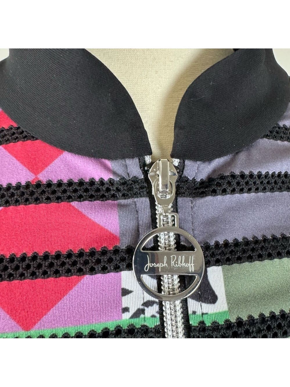 Joseph Ribkoff Multicolor Striped Jacket Size 8 - Picture 3 of 11